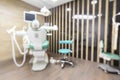 Blurred stomatology interior of children dental clinic