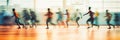 Blurred students playing basketball, concept of Motion, created with Generative AI technology