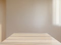 Blurred study room with a clear focal point on a wooden table designed for writing featuring ample copy space image. Royalty Free Stock Photo