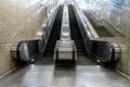 Blurred Subway escalators For passengers or travelers Royalty Free Stock Photo