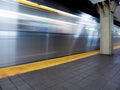 Blurred subway train background nyc Royalty Free Stock Photo