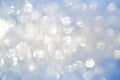 Blurred sunlight overlay effect. Rainbow rays of light on a blue sky background. Natural bokeh light effects Royalty Free Stock Photo