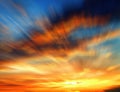 Blurred Sunset with clouds Royalty Free Stock Photo