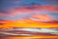 Blurred Sunset with clouds. Colorful Sunset, Sunrise Background.