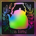 Blurred Tea background with writing Tea Time on
