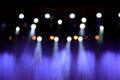 Blurred theater stage with purple curtains Royalty Free Stock Photo