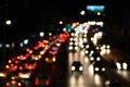 Blurred traffic jams in the city