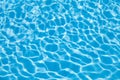 Blurred transparent ripple of blue clear water texture in a swimming pool in sunlight Royalty Free Stock Photo