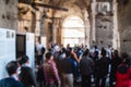 Blurred unfocused picture of tourists in Coliseum. Rome. Italy Royalty Free Stock Photo