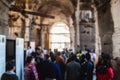 Blurred unfocused picture of tourists in Coliseum. Rome. Italy Royalty Free Stock Photo