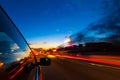 Blurred urban look of the car movement nights Royalty Free Stock Photo