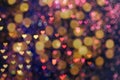 Blurred view of beautiful lights on background. Party atmosphere