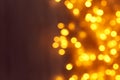 Blurred view of Christmas lights on dark background Royalty Free Stock Photo