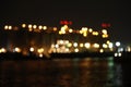 Blurred view of docks. Bokeh effect Royalty Free Stock Photo