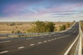 Blurred view of empty asphalt highway. Road trip Royalty Free Stock Photo