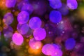 Blurred view of glowing Christmas lights as background. Royalty Free Stock Photo