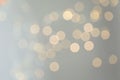 Blurred view of golden Christmas lights as background Royalty Free Stock Photo