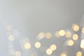 Blurred view of golden Christmas lights as background Royalty Free Stock Photo