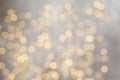 Blurred view of golden Christmas lights as background Royalty Free Stock Photo