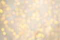 Blurred view of golden Christmas lights as background Royalty Free Stock Photo