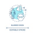 Blurred vision concept icon