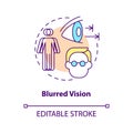 Blurred vision concept icon