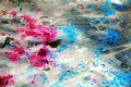 Blurred vivid pastel burnt spots, abstract watercolor pastel hues Royalty Free Stock Photo
