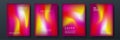 Blurred vivid vibrant gradient color backgrounds set with modern abstract blurred color gradient patterns. Templates collection Royalty Free Stock Photo