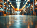 Blurred Warehouse Interior Royalty Free Stock Photo