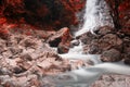 Sarika big waterfall with autumn colors