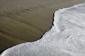 Blurred waves on beach