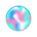 Blurred wavy abstract futuristic holographic silk soft blue pink white colors blended flow circle