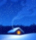 Blurred winter background