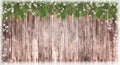 Blurred wood texture. Christmas tree in the snow. Background.