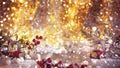 Blurred xmas still Life decoration, christmas banner