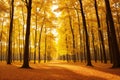 blurred yellow background, autumn forest landscape made with Generative AI Royalty Free Stock Photo