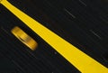 Blurred yellow taxi