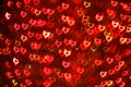 Blurring lights bokeh background of Devil hearts Royalty Free Stock Photo