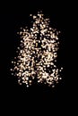 Blurring lights bokeh background of stars christmas tree Royalty Free Stock Photo