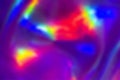 Blurry abstract iridescent holographic foil background. Pastel psychedelic gradient surface banner