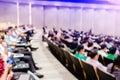 Blurry of auditorium for shareholders` meeting or seminar event Royalty Free Stock Photo