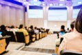 Blurry of auditorium for shareholders meeting or seminar event, Royalty Free Stock Photo