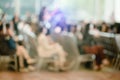 Blurry of auditorium for shareholders` meeting or seminar event Royalty Free Stock Photo