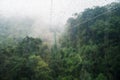 Blurry  of Ba Na Hills Mountain in the fog from Cable car. Landmark and popular. Da Nang, Vietnam and Southeast Asia travel Royalty Free Stock Photo