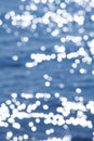 Blurry background of bokeh on water sea Royalty Free Stock Photo