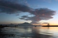 Blurry beach landscape background.