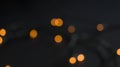 Blurry bokeh light on dark background. Abstract urban night light bokeh. Royalty Free Stock Photo