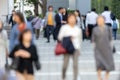 Blurry Business People in Tokyo, Japan. Shinjuku Area