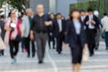 Blurry Business People in Tokyo, Japan. Shinjuku Area