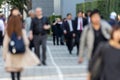 Blurry Business People in Tokyo, Japan. Shinjuku Area